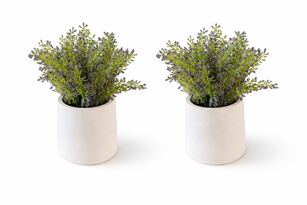 Colección Lavander: Arreglo Floral de Lujo para el Hogar 2 pzas.