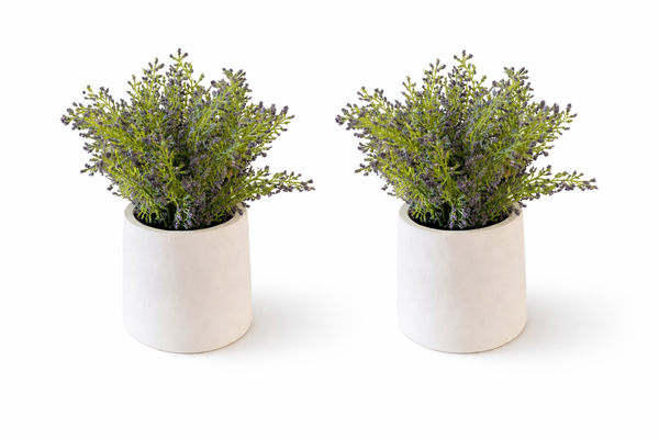 Colección Lavander: Arreglo Floral de Lujo para el Hogar 2 pzas.