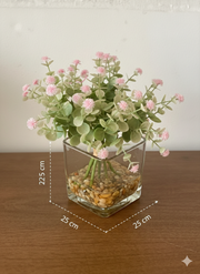 Éter | Arreglo Floral Artificial de Nube Rosa - Vista 9