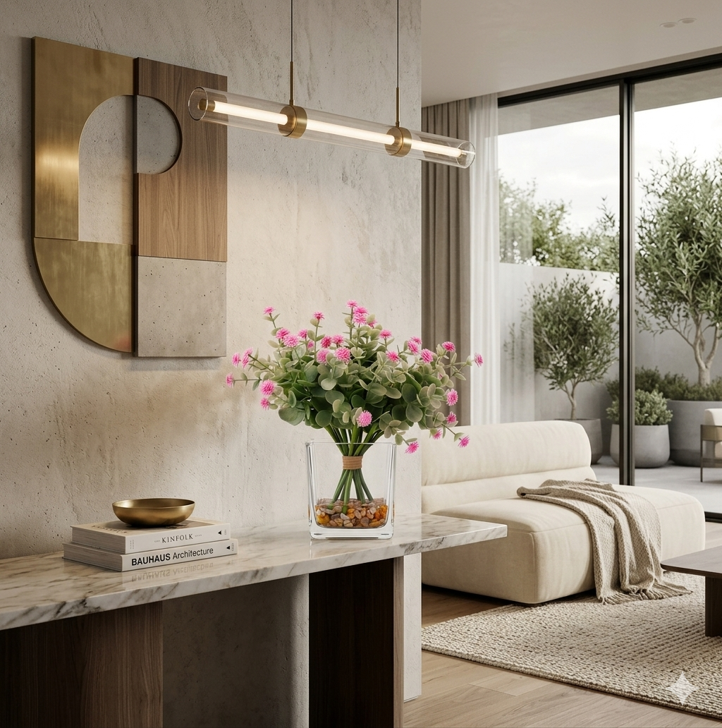 Éter | Arreglo Floral Artificial de Nube Rosa