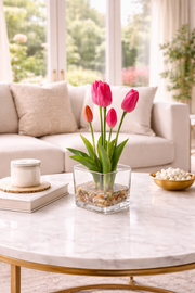 Colección Éclat | Tulipán Fucsia en Arreglo Floral Artificial - Vista 11