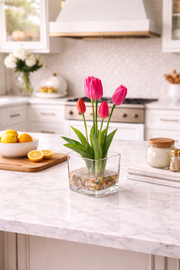 Colección Éclat | Tulipán Fucsia en Arreglo Floral Artificial - Vista 9