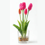 Colección Éclat | Tulipán Fucsia en Arreglo Floral Artificial - Vista 3