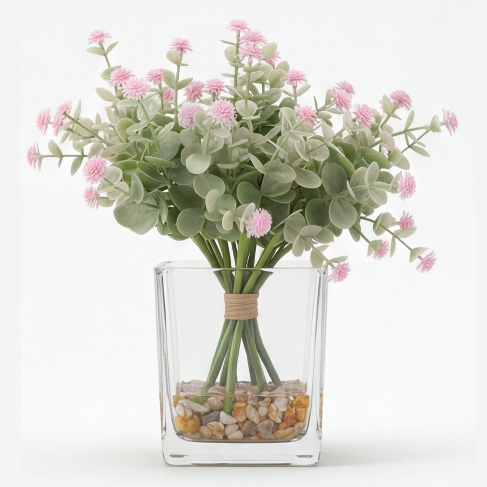 Éter | Arreglo Floral Artificial de Nube Rosa