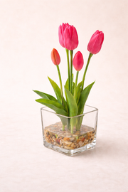 Colección Éclat | Tulipán Fucsia en Arreglo Floral Artificial - Vista 10
