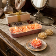 Velas en forma de rosas 3 pzas aroma rosas frescas. - Vista 2