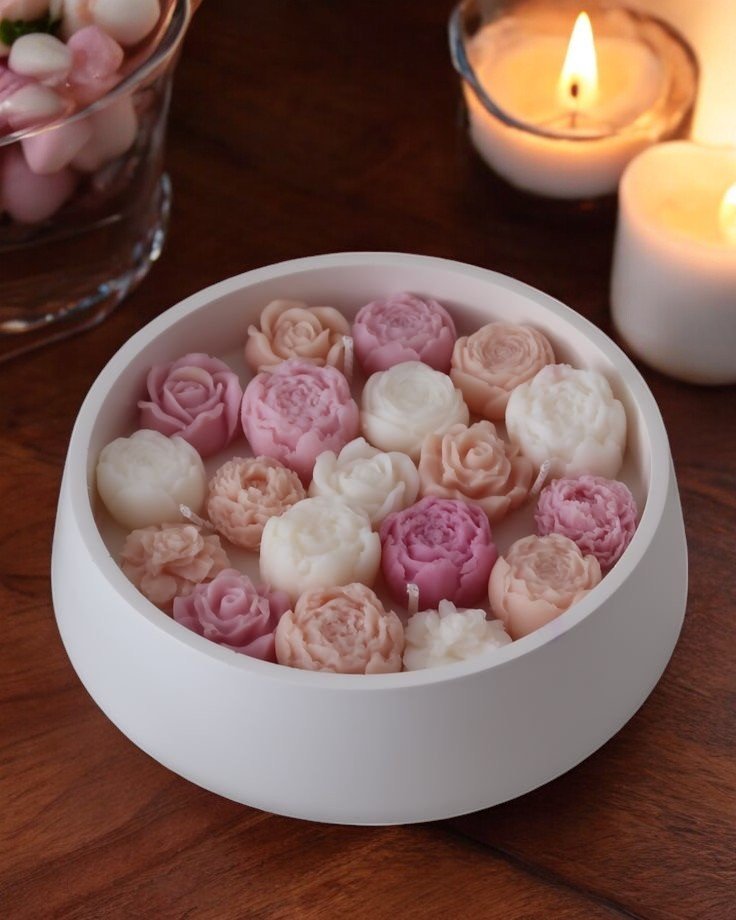 Mak Fleur: Velas Decorativas de Diseño Floral Elegante