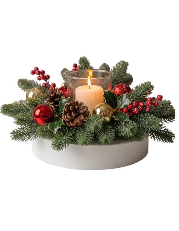 Centro de mesa navideño  mod. Refugio navideño