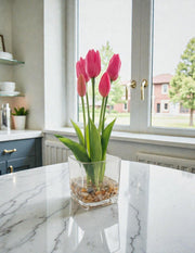 Colección Éclat | Tulipán Fucsia en Arreglo Floral Artificial - Vista 2