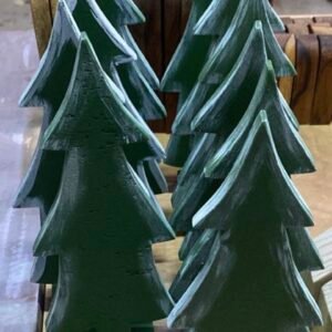 Árbol Navideño de Madera:.3 pzas. Decoración Natural y Encantadora para Tu Hogar