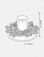 Centro de Mesa Navideño Blanca Navidad: Elegancia Invernal para tu Decoración - Image 5