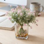 Arreglo Floral Artificial Nube Rosa | Centro de Mesa Elegante